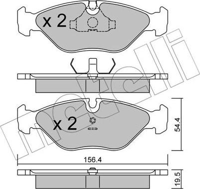 Metelli 22-0209-0 - Kit pastiglie freno, Freno a disco www.autoricambit.com