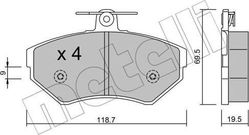 Metelli 22-0215-0 - Kit pastiglie freno, Freno a disco www.autoricambit.com