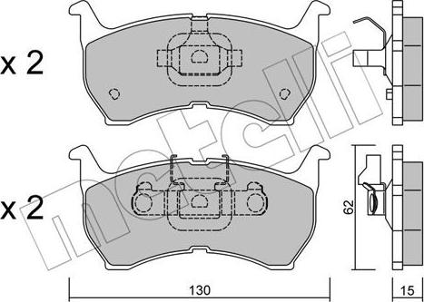 Metelli 22-0231-0 - Kit pastiglie freno, Freno a disco www.autoricambit.com