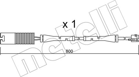 Metelli SU.083 - Contatto segnalazione, Usura past. freno/mat. d'attrito www.autoricambit.com