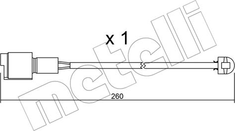 Metelli SU.074 - Contatto segnalazione, Usura past. freno/mat. d'attrito www.autoricambit.com