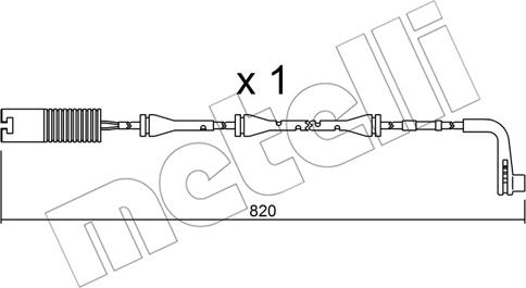 Metelli SU.151 - Contatto segnalazione, Usura past. freno/mat. d'attrito www.autoricambit.com