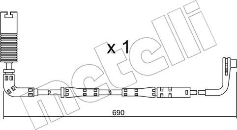 Metelli SU.157 - Contatto segnalazione, Usura past. freno/mat. d'attrito www.autoricambit.com