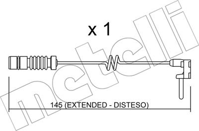 Metelli SU.161 - Contatto segnalazione, Usura past. freno/mat. d'attrito www.autoricambit.com