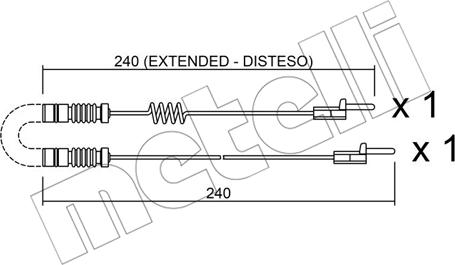 Metelli SU.109K - Contatto segnalazione, Usura past. freno/mat. d'attrito www.autoricambit.com