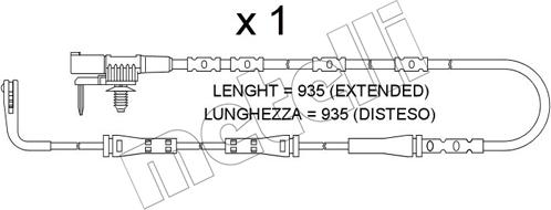 Metelli SU.392 - Contatto segnalazione, Usura past. freno/mat. d'attrito www.autoricambit.com