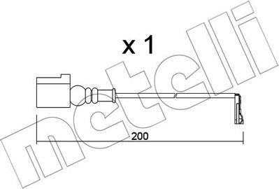 Metelli SU.349 - Contatto segnalazione, Usura past. freno/mat. d'attrito www.autoricambit.com