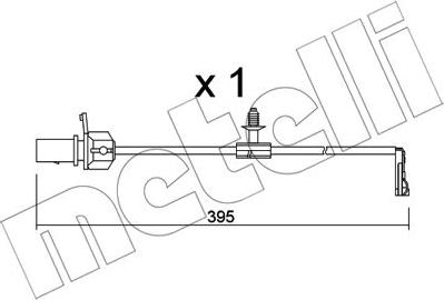 Metelli SU.346 - Contatto segnalazione, Usura past. freno/mat. d'attrito www.autoricambit.com