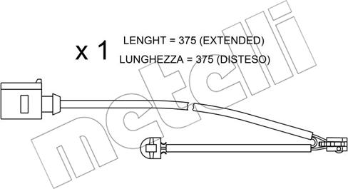 Metelli SU.294 - Contatto segnalazione, Usura past. freno/mat. d'attrito www.autoricambit.com