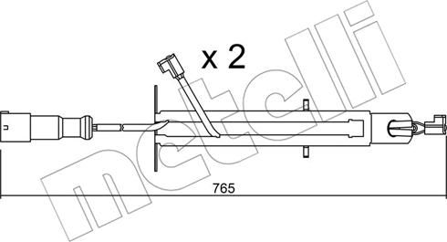 Metelli SU.293K - Contatto segnalazione, Usura past. freno/mat. d'attrito www.autoricambit.com