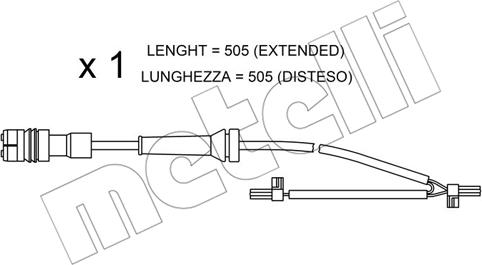 Metelli SU.265 - Contatto segnalazione, Usura past. freno/mat. d'attrito www.autoricambit.com