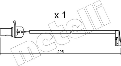 Metelli SU.224 - Contatto segnalazione, Usura past. freno/mat. d'attrito www.autoricambit.com