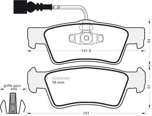 ATE 607218 - Kit pastiglie freno, Freno a disco www.autoricambit.com