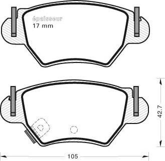 Febi Bilstein 16235 - Kit pastiglie freno, Freno a disco www.autoricambit.com