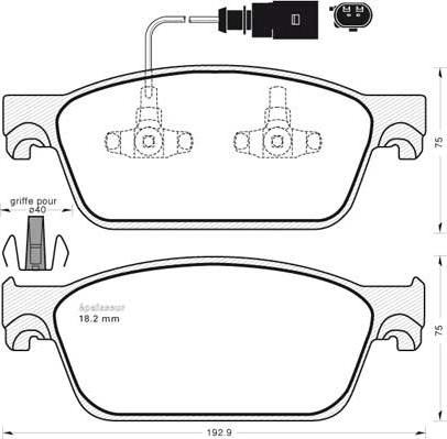 ATE 607286 - Kit pastiglie freno, Freno a disco www.autoricambit.com