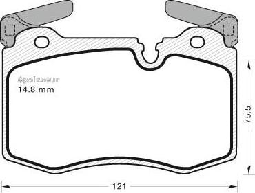 Lucas Electrical 6119482 - Kit pastiglie freno, Freno a disco www.autoricambit.com