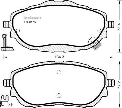 FTE 9001098 - Kit pastiglie freno, Freno a disco www.autoricambit.com