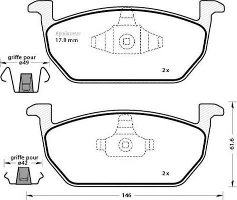 VW 2Q0 698 151 AA - Kit pastiglie freno, Freno a disco www.autoricambit.com