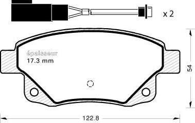 HELLA T1642 - Kit pastiglie freno, Freno a disco www.autoricambit.com