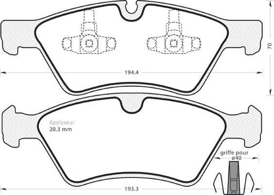 ATE 607220 - Kit pastiglie freno, Freno a disco www.autoricambit.com