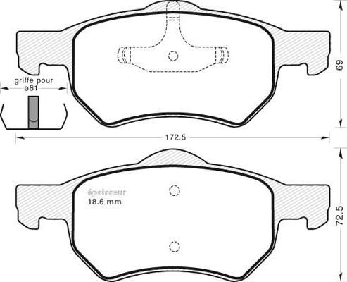 Frigair FD6923A - Kit pastiglie freno, Freno a disco www.autoricambit.com