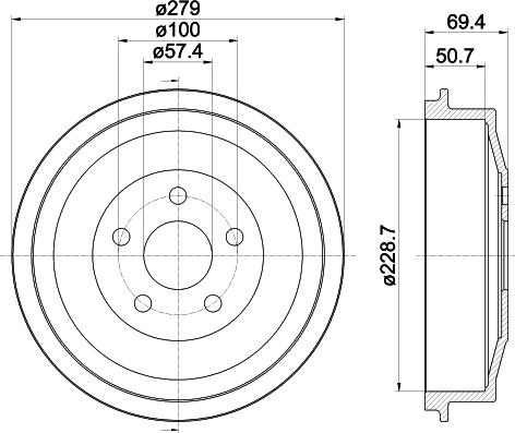 Mintex MBD401 - Tamburo freno www.autoricambit.com