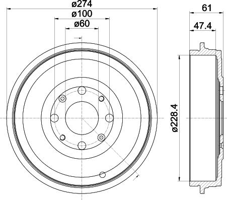 Mintex MBD402 - Tamburo freno www.autoricambit.com