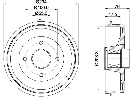 Mintex MBD416 - Tamburo freno www.autoricambit.com