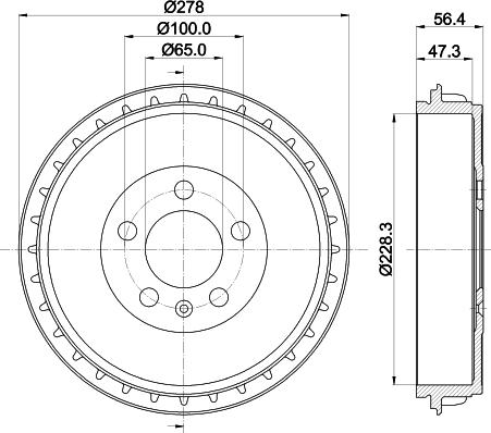 Mintex MBD411 - Tamburo freno www.autoricambit.com