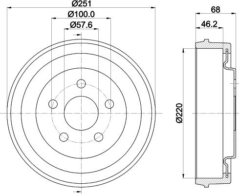 Mintex MBD417 - Tamburo freno www.autoricambit.com