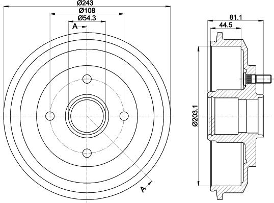 Mintex MBD064 - Tamburo freno www.autoricambit.com