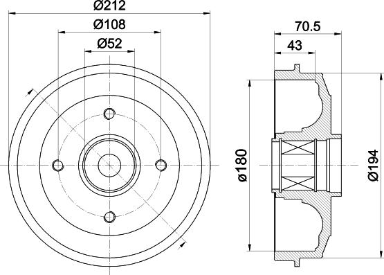 Mintex MBD028 - Tamburo freno www.autoricambit.com