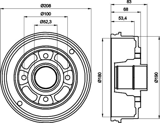 Mintex MBD183 - Tamburo freno www.autoricambit.com