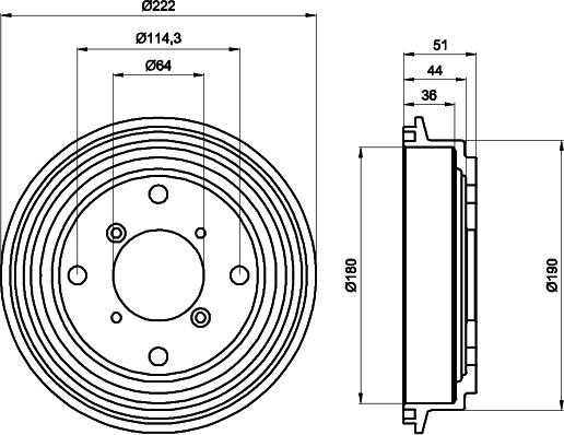 Mintex MBD134 - Tamburo freno www.autoricambit.com