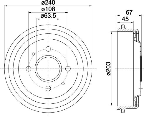 Mintex MBD132 - Tamburo freno www.autoricambit.com