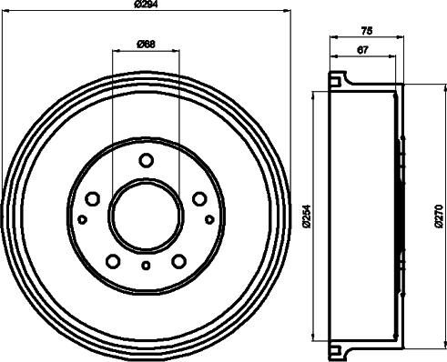 Mintex MBD129 - Tamburo freno www.autoricambit.com