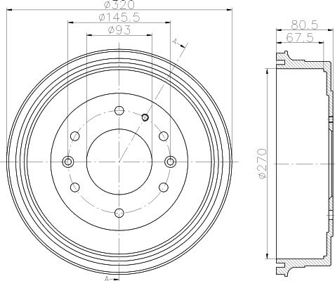 Mintex MBD314 - Tamburo freno www.autoricambit.com