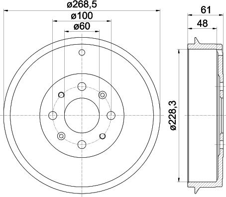 Mintex MBD256 - Tamburo freno www.autoricambit.com