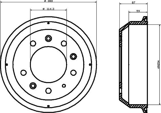 Mintex MBD264 - Tamburo freno www.autoricambit.com