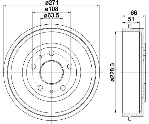 Mintex MBD262 - Tamburo freno www.autoricambit.com