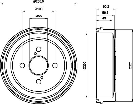 Mintex MBD209 - Tamburo freno www.autoricambit.com