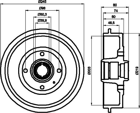 Mintex MBD232 - Tamburo freno www.autoricambit.com