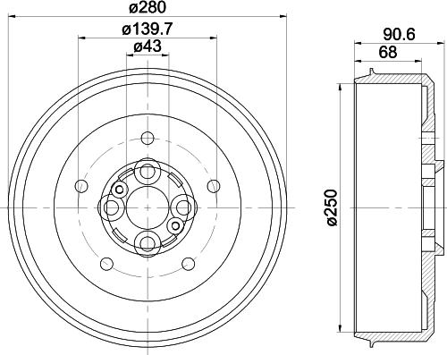 Mintex MBD278 - Tamburo freno www.autoricambit.com