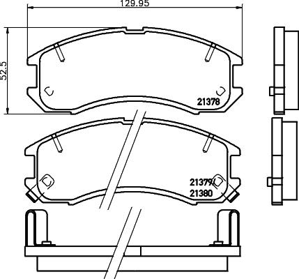 Mintex MDB1441 - Kit pastiglie freno, Freno a disco www.autoricambit.com