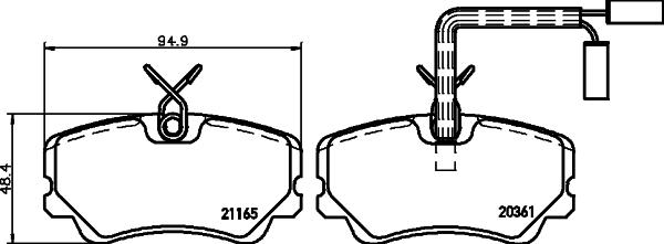 Mintex MDB1403 - Kit pastiglie freno, Freno a disco www.autoricambit.com