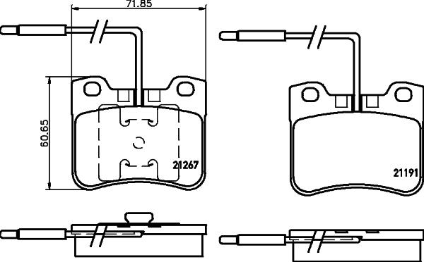 Mintex MDB1557 - Kit pastiglie freno, Freno a disco www.autoricambit.com