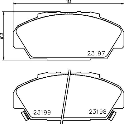 Mintex MDB1534 - Kit pastiglie freno, Freno a disco www.autoricambit.com