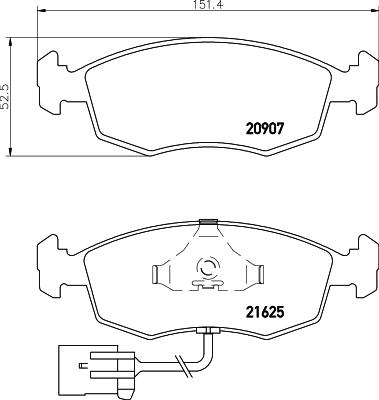 Mintex MDB1641 - Kit pastiglie freno, Freno a disco www.autoricambit.com