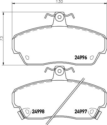 Mintex MDB1654 - Kit pastiglie freno, Freno a disco www.autoricambit.com