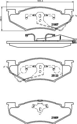 Mintex MDB1604 - Kit pastiglie freno, Freno a disco www.autoricambit.com